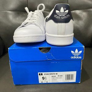 adidas Women Stan Smith Sneaker Shoes Cloud White / Collegiate Navy 9.5